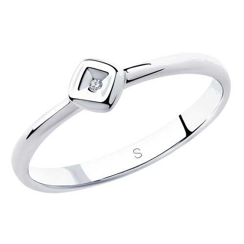 Кольцо женское SOKOLOV из серебра с бриллиантом 87010025 р.16 в Кира Пластинина