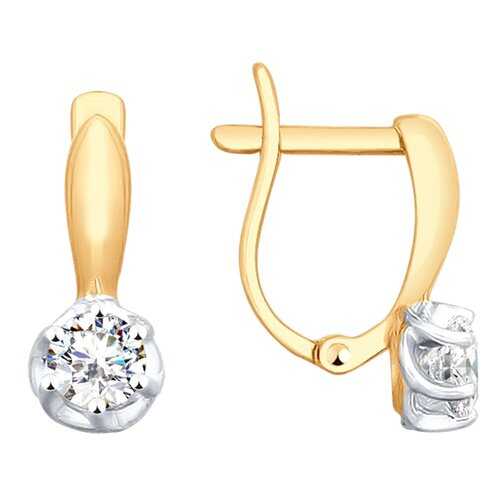 Серьги SOKOLOV из золота со Swarovski Zirconia 81020362 в Кира Пластинина